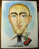 шарж на парикмахера на свадьбе  