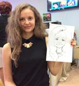 шарж девушки на открытии сезона